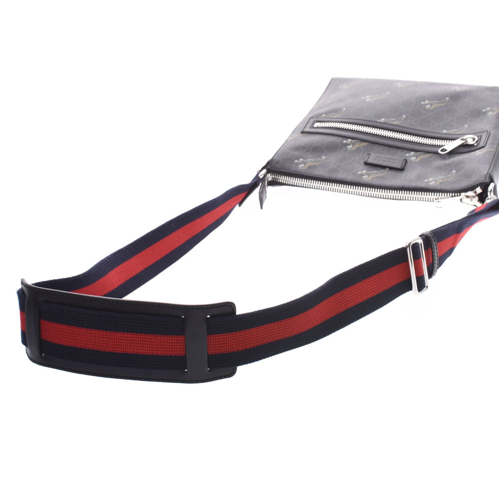 Gucci GG Shoulder Bag Blue Supreme Tiger Navy Messenger - Picture 3 of 11